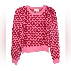 Valentines Heart Polyester Crew Sweater